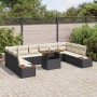Conjunto de sofá de jardín 11 pcs Negro Poliratán en Sofás de exterior | Comprar online en Foru.es