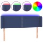 Cabecero con LED de tela azul 147x16x78/88 cm de vidaXL, Cabeceros y pies de cama - Ref: Foro24-3123100, Precio: 61,44 €, Des...