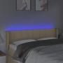 Cabecero con LED de tela crema 147x16x78/88 cm de vidaXL, Cabeceros y pies de cama - Ref: Foro24-3123239, Precio: 65,69 €, De...