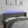 Dunkelgraues Samtkopfteil mit LED 147x16x78/88 cm von vidaXL, Kopf- und Fußteile - Ref: Foro24-3123145, Preis: 63,07 €, Rabat...