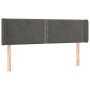 Cabecero con LED de terciopelo gris oscuro 147x16x78/88 cm de vidaXL, Cabeceros y pies de cama - Ref: Foro24-3123145, Precio:...