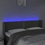 Dunkelgraues Samtkopfteil mit LED 147x16x78/88 cm von vidaXL, Kopf- und Fußteile - Ref: Foro24-3123145, Preis: 63,07 €, Rabat...