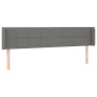 Cabecero con LED de tela gris oscuro 203x16x78/88 cm de vidaXL, Cabeceros y pies de cama - Ref: Foro24-3123259, Precio: 81,11...