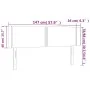 Dunkelgraues Samtkopfteil mit LED 147x16x78/88 cm von vidaXL, Kopf- und Fußteile - Ref: Foro24-3123145, Preis: 63,07 €, Rabat...