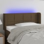 Cabecero con LED de tela marrón oscuro 103x16x78/88 cm de vidaXL, Cabeceros y pies de cama - Ref: Foro24-3123229, Precio: 59,...