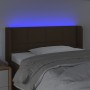 Cabecero con LED de tela marrón oscuro 103x16x78/88 cm de vidaXL, Cabeceros y pies de cama - Ref: Foro24-3123229, Precio: 59,...