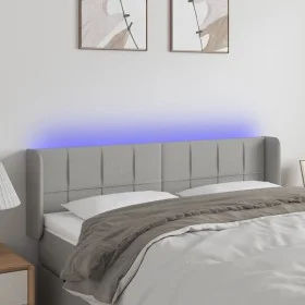Kopfteil aus hellgrauem Stoff mit LED 147x16x78/88 cm von vidaXL, Kopf- und Fußteile - Ref: Foro24-3123234, Preis: 88,62 €, R...