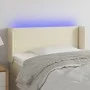 Cabecero con LED cuero sintético crema 103x16x78/88 cm de vidaXL, Cabeceros y pies de cama - Ref: Foro24-3123182, Precio: 47,...