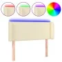 Cabecero con LED cuero sintético crema 103x16x78/88 cm de vidaXL, Cabeceros y pies de cama - Ref: Foro24-3123182, Precio: 47,...