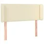 Cabecero con LED cuero sintético crema 103x16x78/88 cm de vidaXL, Cabeceros y pies de cama - Ref: Foro24-3123182, Precio: 47,...