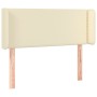 Cabecero con LED cuero sintético crema 103x16x78/88 cm de vidaXL, Cabeceros y pies de cama - Ref: Foro24-3123182, Precio: 46,...