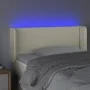 Cabecero con LED cuero sintético crema 103x16x78/88 cm de vidaXL, Cabeceros y pies de cama - Ref: Foro24-3123182, Precio: 47,...