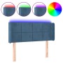 Cabecero con LED de terciopelo azul oscuro 103x16x78/88 cm de vidaXL, Cabeceros y pies de cama - Ref: Foro24-3123282, Precio:...