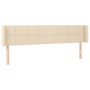 Cabecero con LED de tela crema 183x16x78/88 cm de vidaXL, Cabeceros y pies de cama - Ref: Foro24-3123255, Precio: 82,12 €, De...