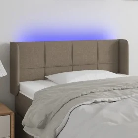 Taupe gray fabric headboard with LED 103x16x78/88 cm by vidaXL, Headboards and footboards - Ref: Foro24-3123230, Price: 56,59...