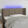 Taupe gray fabric headboard with LED 103x16x78/88 cm by vidaXL, Headboards and footboards - Ref: Foro24-3123230, Price: 56,59...