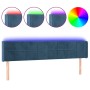 Cabecero con LED de terciopelo azul oscuro 183x16x78/88 cm de vidaXL, Cabeceros y pies de cama - Ref: Foro24-3123300, Precio:...