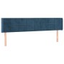 Cabecero con LED de terciopelo azul oscuro 183x16x78/88 cm de vidaXL, Cabeceros y pies de cama - Ref: Foro24-3123300, Precio:...
