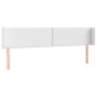 Cabecero con LED cuero sintético blanco 203x16x78/88 cm de vidaXL, Cabeceros y pies de cama - Ref: Foro24-3123205, Precio: 67...