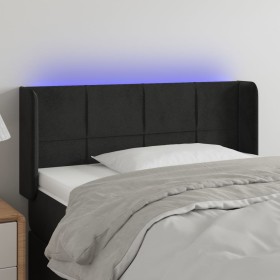 Cabecero con LED de terciopelo negro 103x16x78/88 cm de vidaXL, Cabeceros y pies de cama - Ref: Foro24-3123280, Precio: 59,34...
