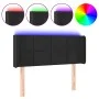 Cabecero con LED de terciopelo negro 103x16x78/88 cm de vidaXL, Cabeceros y pies de cama - Ref: Foro24-3123280, Precio: 62,36...