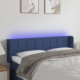 Cabecero con LED de tela azul 147x16x78/88 cm de vidaXL, Cabeceros y pies de cama - Ref: Foro24-3123240, Precio: 66,90 €, Des...