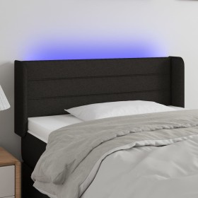 Cabecero con LED de tela negro 93x16x78/88 cm de vidaXL, Cabeceros y pies de cama - Ref: Foro24-3123360, Precio: 48,40 €, Des...
