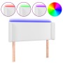 Cabecero con LED cuero sintético blanco 103x16x78/88 cm de vidaXL, Cabeceros y pies de cama - Ref: Foro24-3123181, Precio: 48...