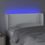 Cabecero con LED cuero sintético blanco 103x16x78/88 cm de vidaXL, Cabeceros y pies de cama - Ref: Foro24-3123181, Precio: 48...