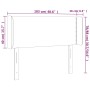Cabecero con LED cuero sintético blanco 103x16x78/88 cm de vidaXL, Cabeceros y pies de cama - Ref: Foro24-3123181, Precio: 48...
