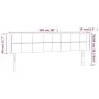Kopfteil aus schwarzem Stoff mit LED 203x16x78/88 cm von vidaXL, Kopf- und Fußteile - Ref: Foro24-3123260, Preis: 71,32 €, Ra...