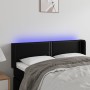 Cabecero con LED cuero sintético negro 147x16x78/88 cm de vidaXL, Cabeceros y pies de cama - Ref: Foro24-3123186, Precio: 61,...