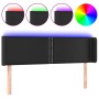 Cabecero con LED cuero sintético negro 147x16x78/88 cm de vidaXL, Cabeceros y pies de cama - Ref: Foro24-3123186, Precio: 61,...