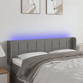 Cabecero con LED de tela gris oscuro 147x16x78/88 cm de vidaXL, Cabeceros y pies de cama - Ref: Foro24-3123235, Precio: 79,13...