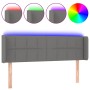 Cabecero con LED de tela gris oscuro 147x16x78/88 cm de vidaXL, Cabeceros y pies de cama - Ref: Foro24-3123235, Precio: 79,76...