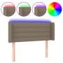 Cabecero con LED de tela gris taupe 103x16x78/88 cm de vidaXL, Cabeceros y pies de cama - Ref: Foro24-3123370, Precio: 47,47 ...