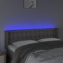 Cabecero con LED cuero sintético gris 147x16x78/88 cm de vidaXL, Cabeceros y pies de cama - Ref: Foro24-3123330, Precio: 69,6...