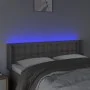 Headboard with LED gray synthetic leather 147x16x78/88 cm by vidaXL, Headboards and footboards - Ref: Foro24-3123330, Price: ...