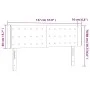 Headboard with LED gray synthetic leather 147x16x78/88 cm by vidaXL, Headboards and footboards - Ref: Foro24-3123330, Price: ...