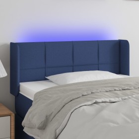 Cabecero con LED de tela azul 83x16x78/88 cm de vidaXL, Cabeceros y pies de cama - Ref: Foro24-3123216, Precio: 44,09 €, Desc...