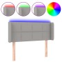 Cabecero con LED de tela gris claro 103x16x78/88 cm de vidaXL, Cabeceros y pies de cama - Ref: Foro24-3123226, Precio: 54,66 ...