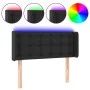 Headboard with LED black synthetic leather 103x16x78/88 cm by vidaXL, Headboards and footboards - Ref: Foro24-3123320, Price:...