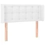 Headboard with LED white synthetic leather 93x16x78/88 cm by vidaXL, Headboards and footboards - Ref: Foro24-3123315, Price: ...