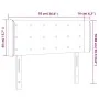 Headboard with LED white synthetic leather 93x16x78/88 cm by vidaXL, Headboards and footboards - Ref: Foro24-3123315, Price: ...