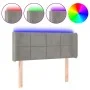 Light gray velvet headboard with LED 83x16x78/88 cm by vidaXL, Headboards and footboards - Ref: Foro24-3123266, Price: 55,30 ...