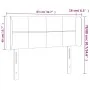 Light gray velvet headboard with LED 83x16x78/88 cm by vidaXL, Headboards and footboards - Ref: Foro24-3123266, Price: 55,30 ...