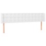 Cabecero con LED cuero sintético blanco 203x16x78/88 cm de vidaXL, Cabeceros y pies de cama - Ref: Foro24-3123345, Precio: 79...