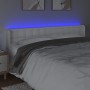 Cabecero con LED cuero sintético blanco 203x16x78/88 cm de vidaXL, Cabeceros y pies de cama - Ref: Foro24-3123345, Precio: 79...