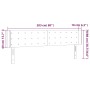 Cabecero con LED cuero sintético blanco 203x16x78/88 cm de vidaXL, Cabeceros y pies de cama - Ref: Foro24-3123345, Precio: 79...