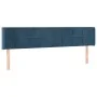 Dark blue velvet headboard with LED 203x16x78/88 cm by vidaXL, Headboards and footboards - Ref: Foro24-3123306, Price: 89,23 ...